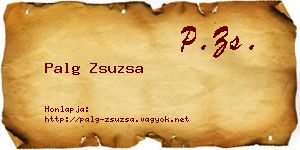 Palg Zsuzsa névjegykártya